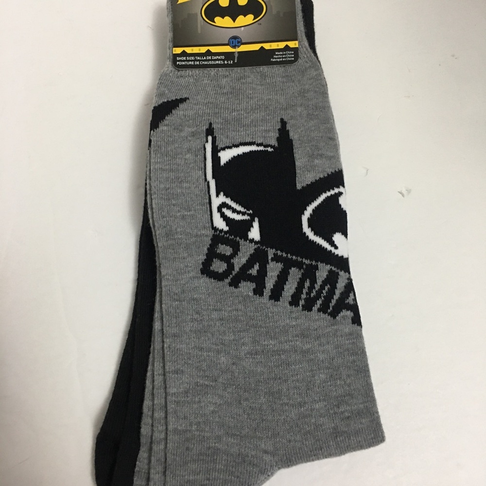 Batman Logo Gray and Black Men's Casual Socks